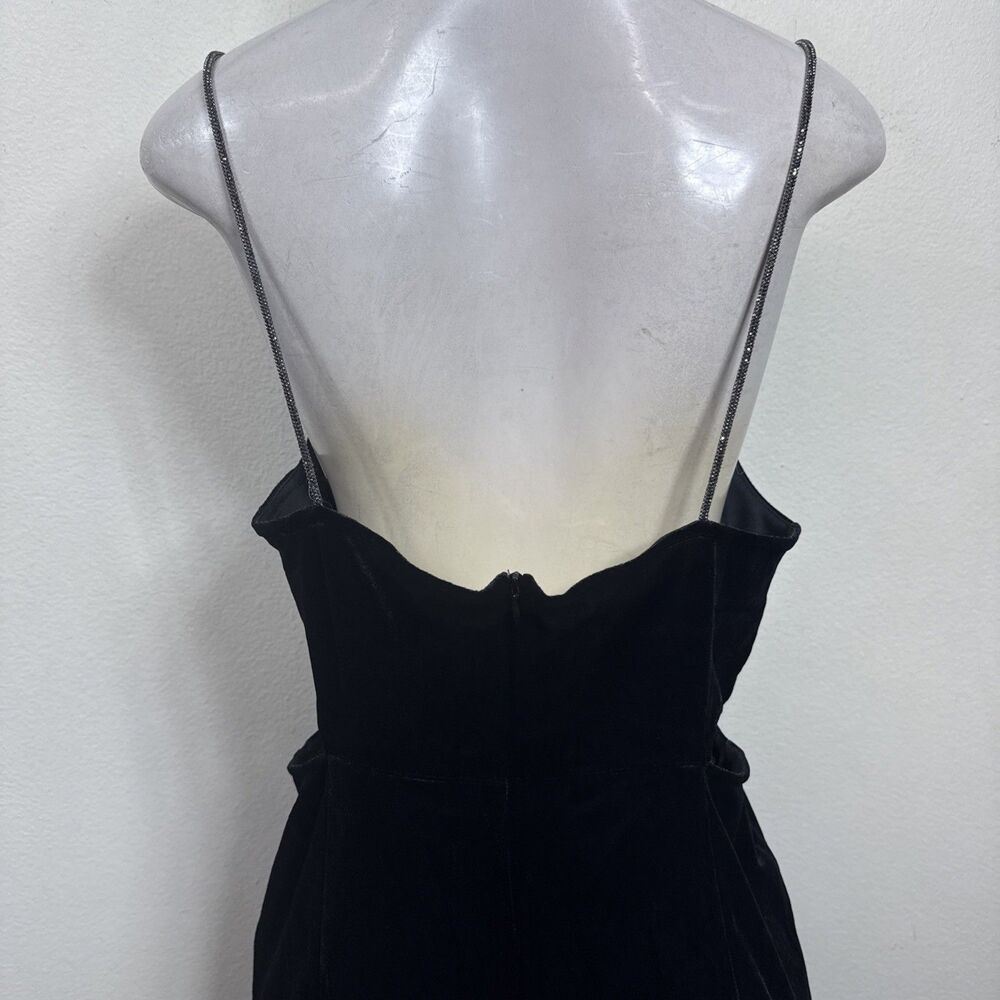 (Q1) ZARA VELVET JUMPSUIT WITH RHINESTONE STRAPS, size S - Picture 15 of 16